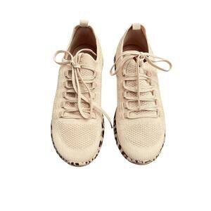 Aetrex Women’s Carly Athletic Mesh Arch Support Beige/Leopard Sneakers Sz. 9-9.5